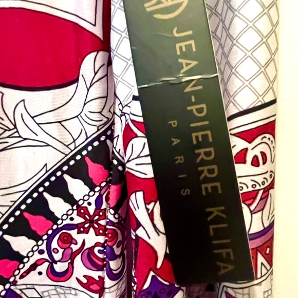 Jean-Pierre Klifa Paris NWT Multicolored Daphne Dress Sz L - Picture 6 of 9